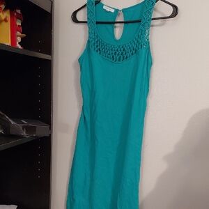 Maurices Green Dress With Crochet Detail